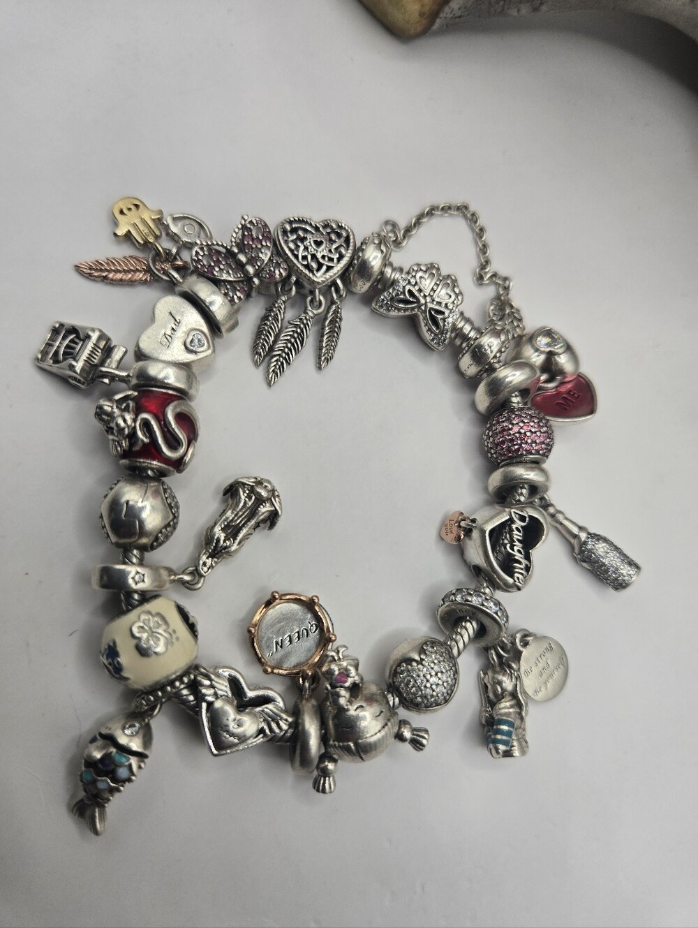 Pandora Moments Butterfly Clasp Bracelet With Charms